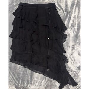 🖤 Elegant Asymmetrical Layered Skirt